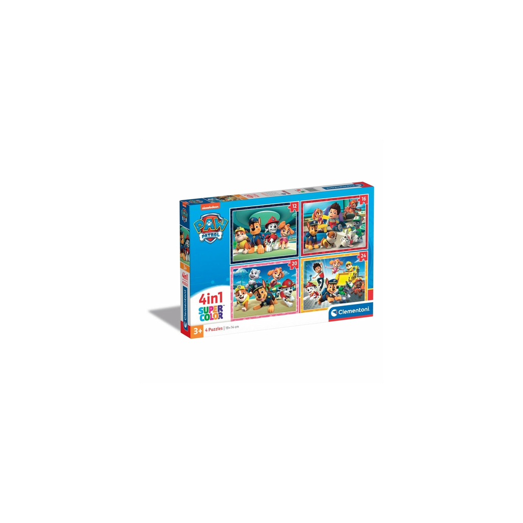 CLEMENTONI Supercolor Puzzle 4 En 1 Pat' Patrouille