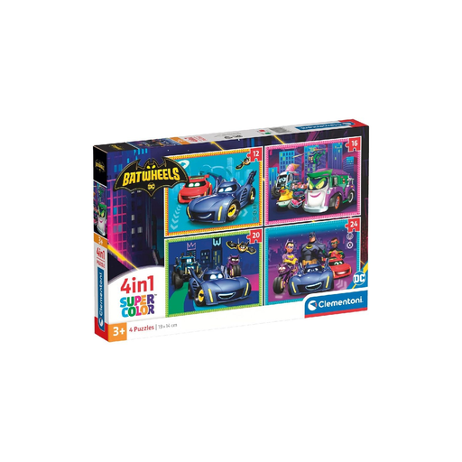 [8005125215294] CLEMENTONI Puzzle Batwheels 4 En 1 Pour Enfants Dès 3 Ans