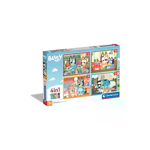 [8005125215300] CLEMENTONI Puzzle Bluey 4-en-1 Enfant Dès 3 Ans