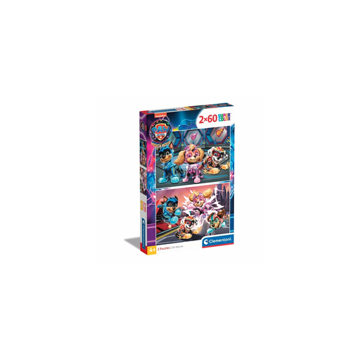 [8005125216260] CLEMENTONI Puzzle Super Color Pat' Patrouille Le Film 2 2x60 pièces