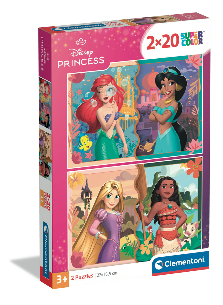 CLEMENTONI Puzzle 2 x 20 piezas Disney Princess 2 puzzles