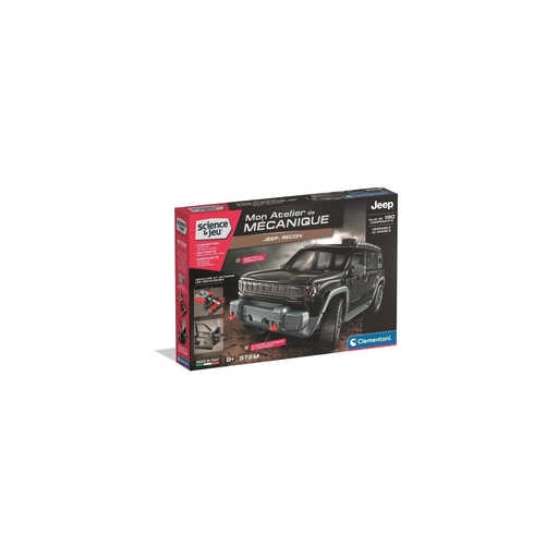 [8005125529285] CLEMENTONI Jeu de construction Mon Atelier de Mécanique Jeep Recon