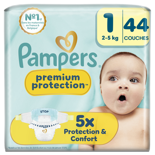 [8006530131629] PAMPERS Premium Protection couches taille 1 (2-5 kg) 44 couches