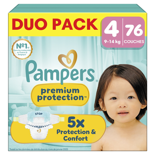[8006530132169] PAMPERS Premium Protection couches taille 4 9-14 kg 76 couches