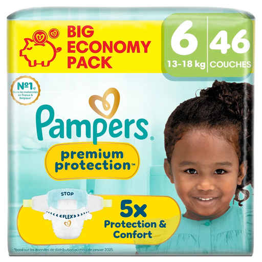 [8006530152181] PAMPERS Premium Protection Diapers Size 6 13-18 kg 46 count