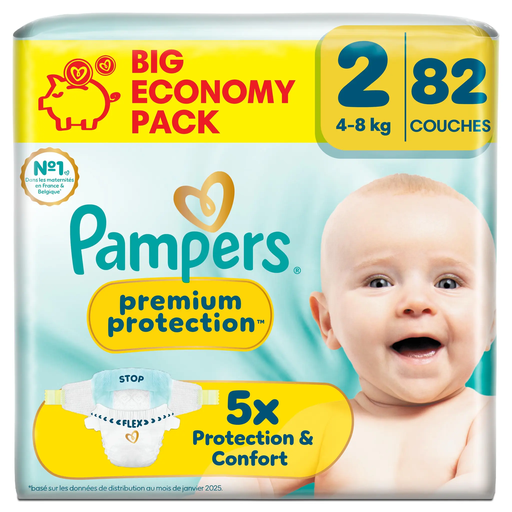 [8006530189804] PAMPERS Premium Protection couches taille 2 82 pièces
