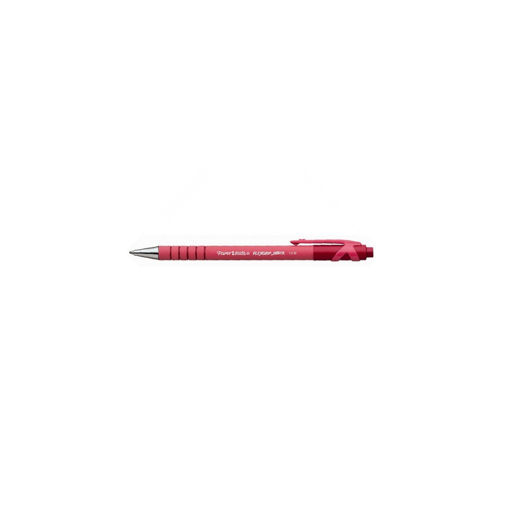 PAPERMATE Bolígrafo Retráctil Rojo Punta Media Flexgrip