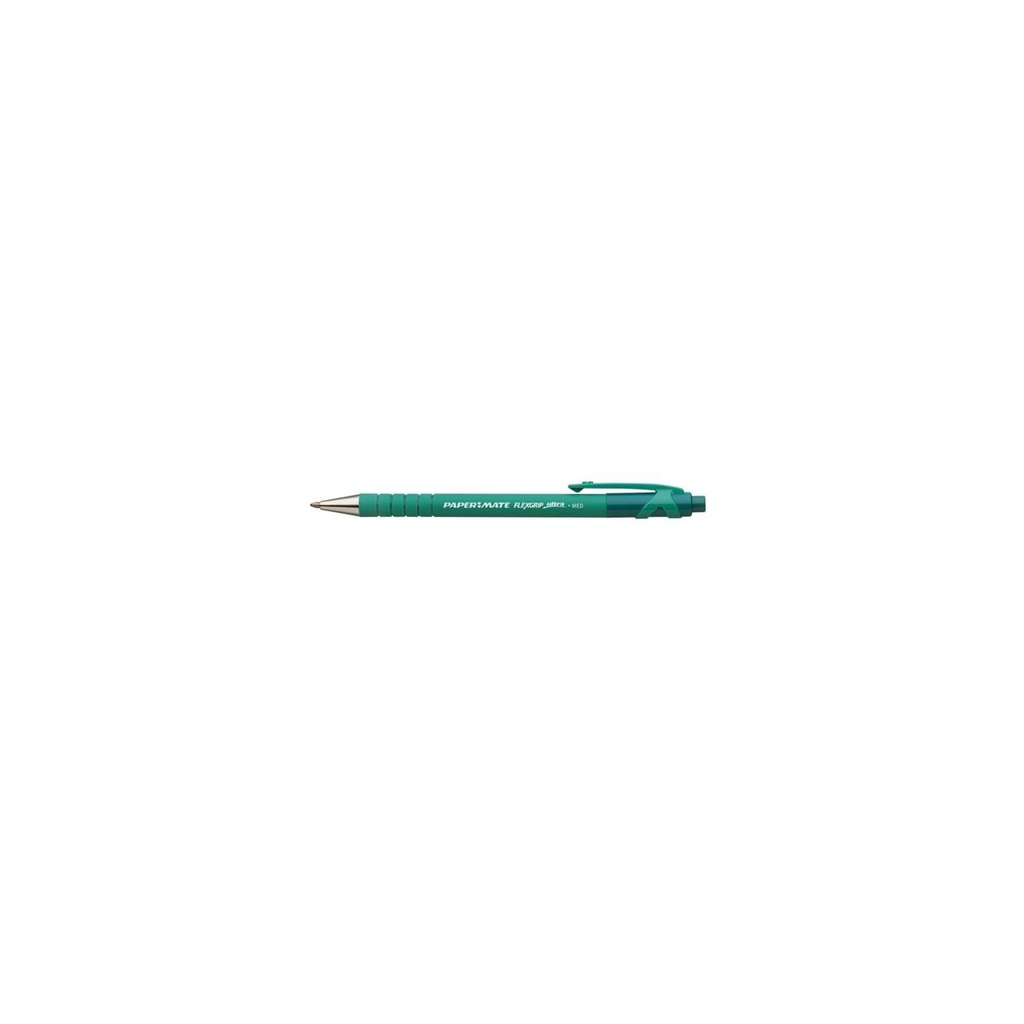 PAPERMATE Flexgrip Ultra Retractable Ballpoint Pen Green 12 Piece(s)