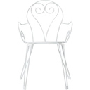 CARREFOUR Fauteuil de Jardin Style Fer Forgé Empilable Blanc Capri l'unité