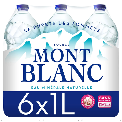 [8024884247612] MONT BLANC Água mineral natural 6 x 1 L
