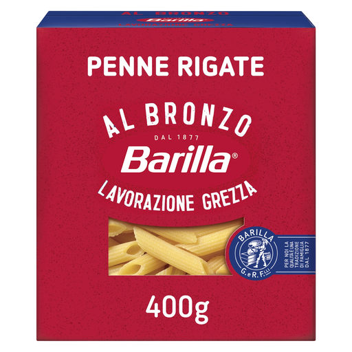 [8076809580847] BARILLA Pasta Penne Rigate Al Bronzo 400 g