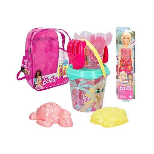 [8412842773875] BARBIE Beach Toy Set 8 Pieces 18 x 16 x 18 cm