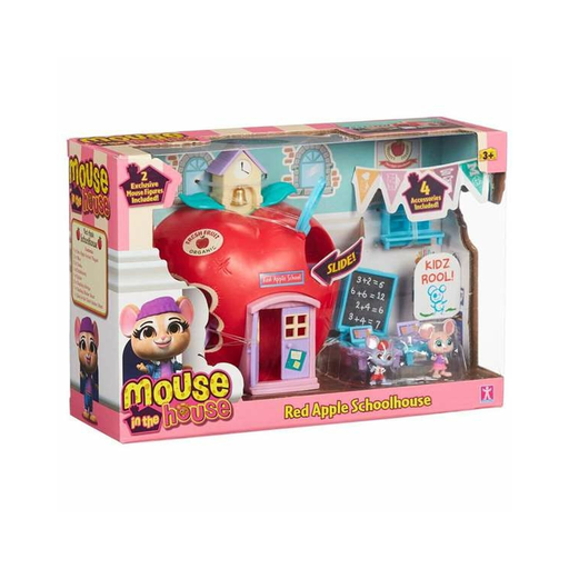 [8414614073930] BANDAI Playset Mouse In The House Red Apple Schoolhouse 24 X 16,5 X 8cm