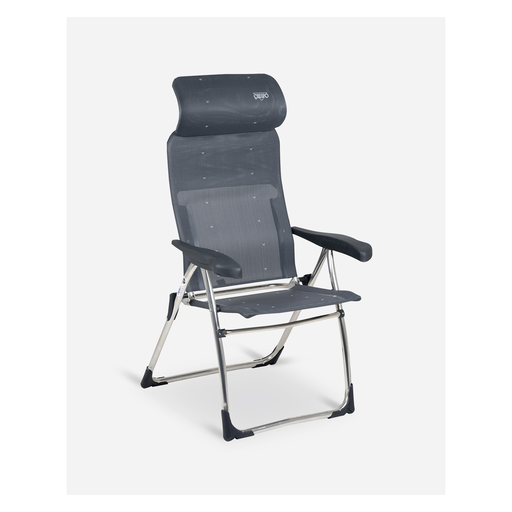 [8421228026405] CRESPO Fauteuil Classic Ergonomic Gris Avec Appui-tête