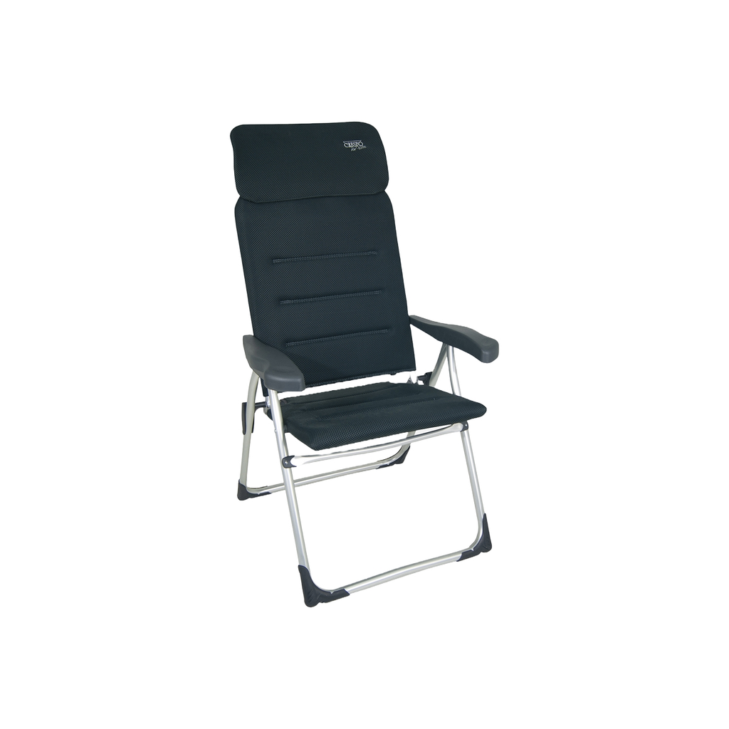 CRESPO Cadeira Air Elite Compact Cinzenta Com Apoio de Cabeça Plano