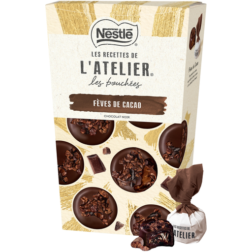 [8445290232403] NESTLE Confiserie Chocolat Bouchées noir éclats de fève de cacao, LES RECETTES ATELIER 262 g