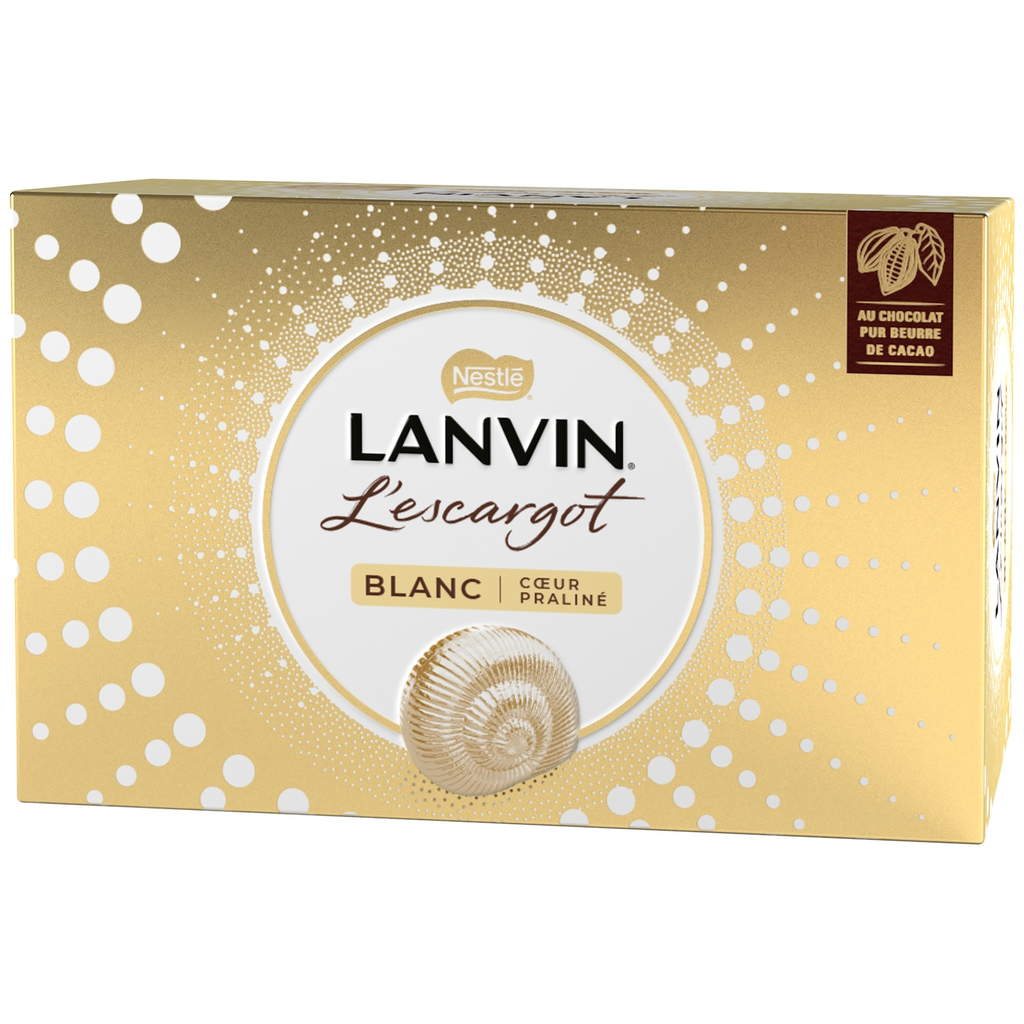 LANVIN L'Escargot Chocolates Brancos Recheados com Praliné 164 g