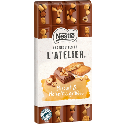 [8445290540935] NESTLE Milk Chocolate Tablet with Biscuit and Roasted Hazelnuts 170 g