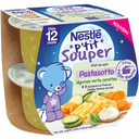 NESTLE Petit SOUPER Evening Baby Meal Pastasotto green vegetables carrot, 2 pots of 200 g