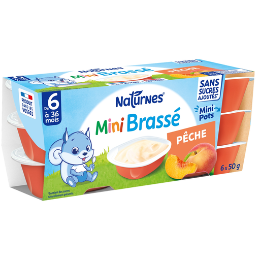 [8445290569196] NESTLÉ Sobremesa láctea para bebé de pêssego com aroma natural 6 copos de 50 g