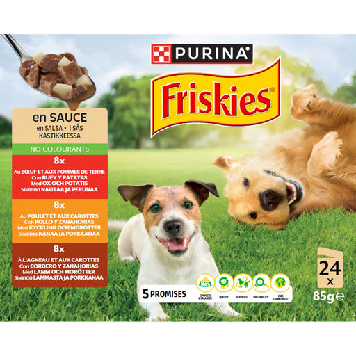 [8445290852915] FRISKIES Pâtées pour chien en sauce viandes et légumes 24 sachets de 85 g