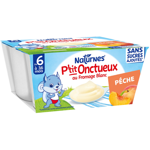 [8445291055896] NESTLE Naturnes Creamy cheese and peach dessert 4x90g