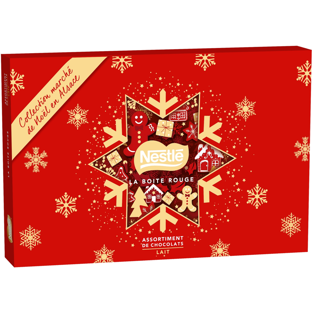 NESTLE Rouge assortiment de bonbons au chocolat marché de noël Alsacien 385 g