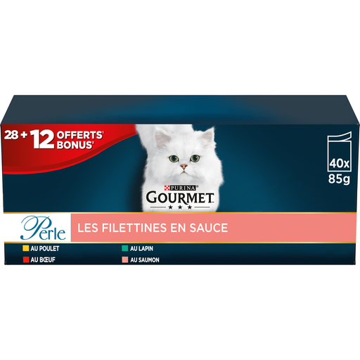 [8445291105515] PURINA Gourmet Perle Filettines en Sauce Viande et Poisson 40 sachets de 85 g