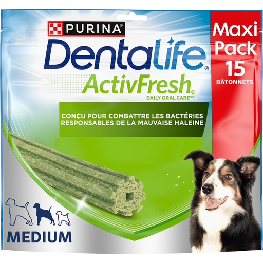 [8445291146334] DENTALIFE Activ Fresh bâtonnets à mâcher hygiène bucco-dentaire chien moyen 345 g