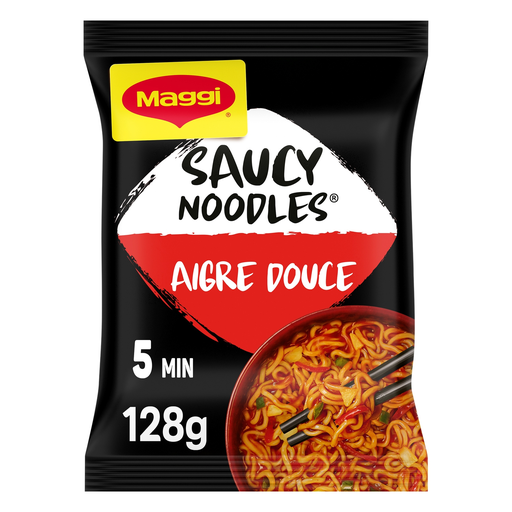 [8445291175907] MAGGI Fideos Instantáneos Sabor Agridulce Saucy Noodles 128 g