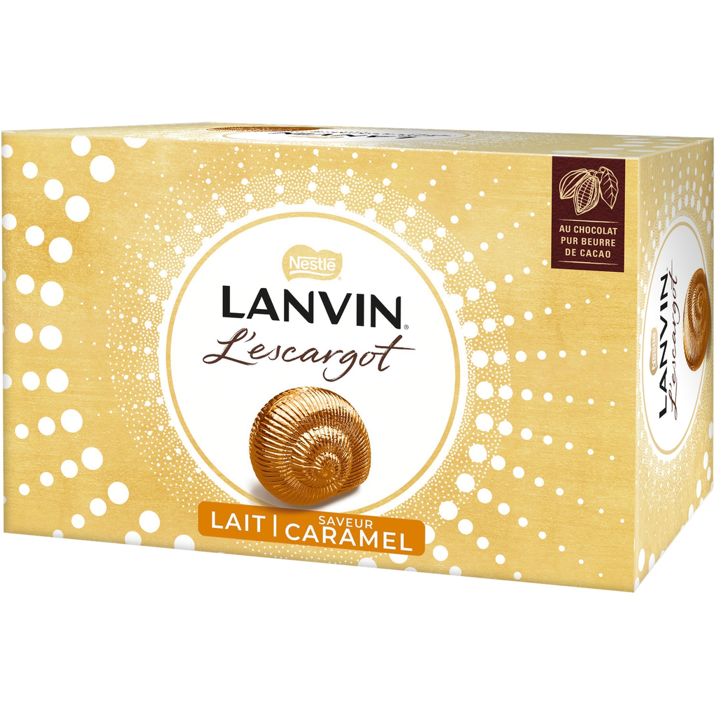 LANVIN L'escargot chocolate de leite recheado com praliné sabor caramelo 164 g