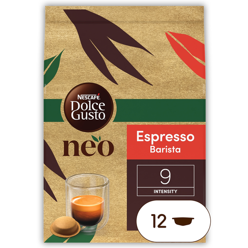 [8445291897120] DOLCE GUSTO Café Cápsulas Espresso Barista Intensidade 9 Compatível Neo NESCAFE NEO 12 cápsulas