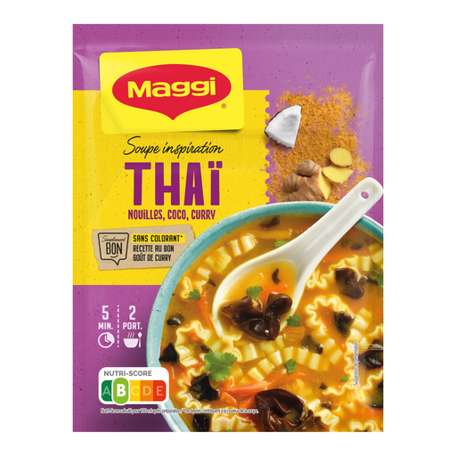 [8445291934498] MAGGI Sopa deshidratada inspiración tailandesa fideos coco y curry 42 g