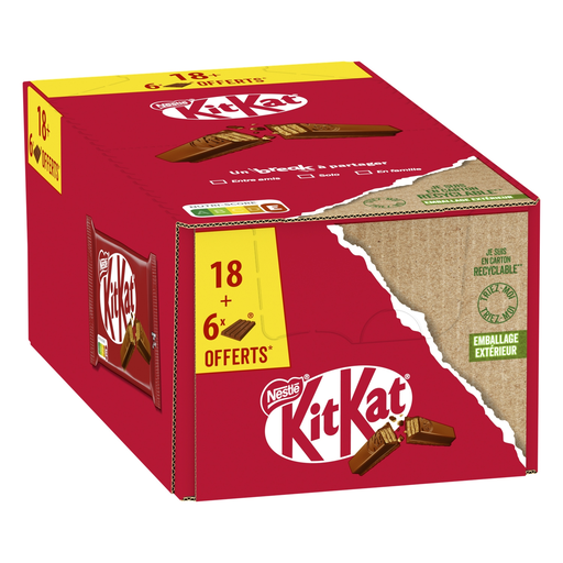 [8445291965126] NESTLE Kitkat Milk Chocolate Bars 24 x 41.5 g