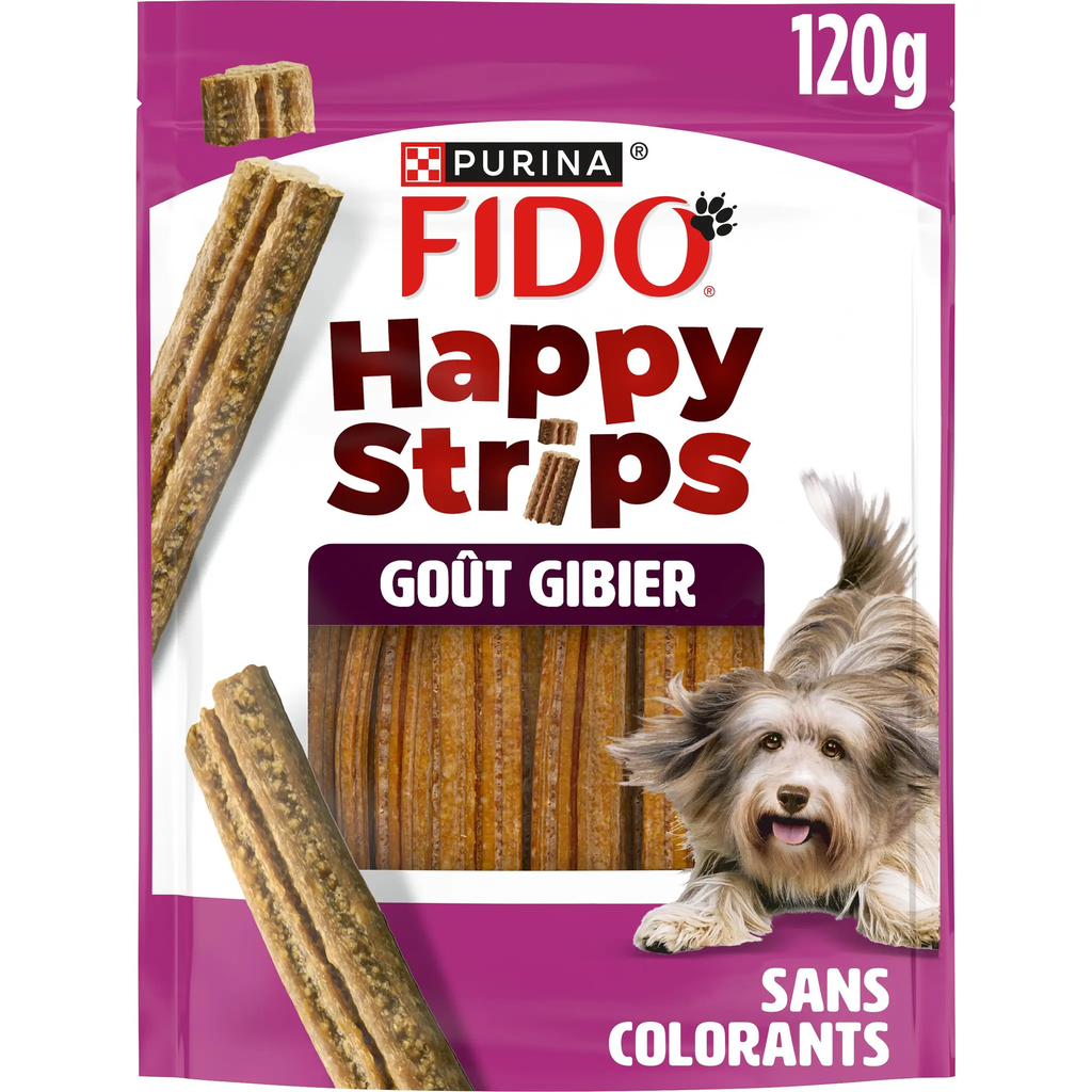 PURINA FIDO Happy Strips Sticks sabor a caça 120 g