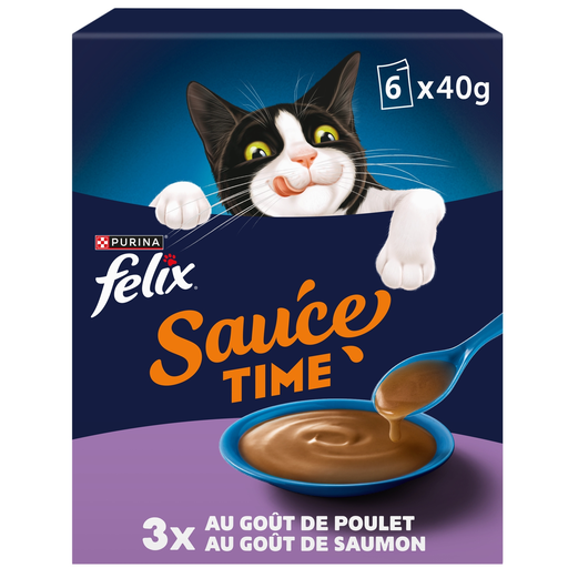 [8445291990166] FELIX Comida Húmida para Gato Adulto em Molho Frango Salmão 6 x 40 g
