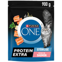 PURINA ONE Croquetes para Gato Adulto Esterilizado Rico em Salmão 900 g