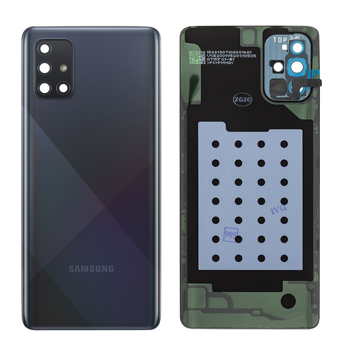 [8596311106583] SAMSUNG Cache Batterie Pour Galaxy A71 Prisme Crush Noir