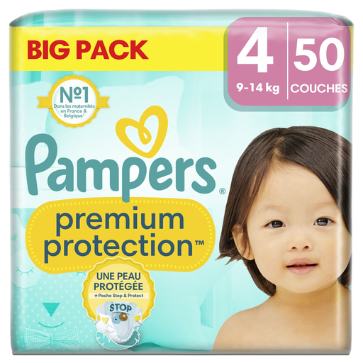 [8700216207386] PAMPERS Premium Protection Diapers Size 4 (9-14 kg) 50 count