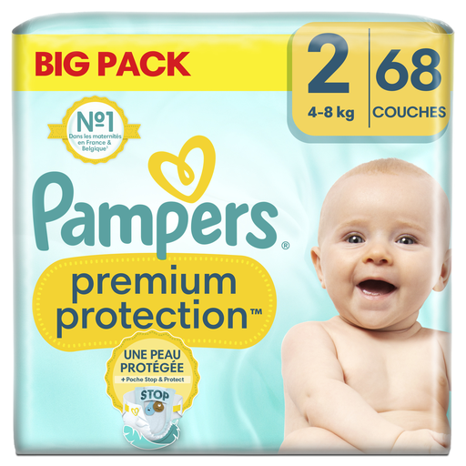[8700216207423] PAMPERS Premium Protection Diapers Size 2 (4-8 kg) 68 count