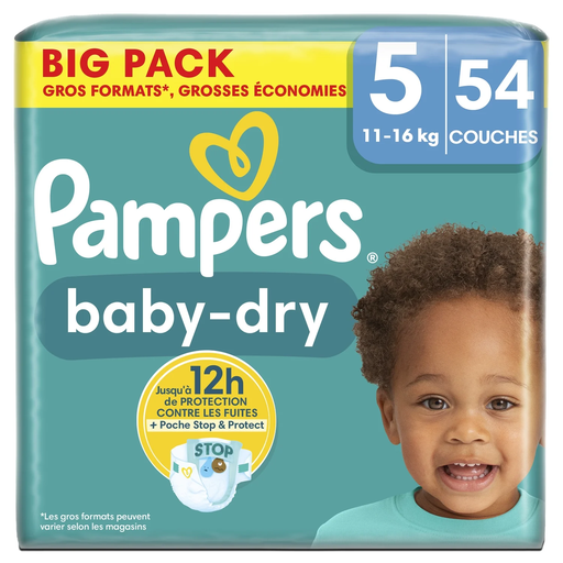 [8700216263627] PAMPERS Baby-dry diapers size 5 54 count