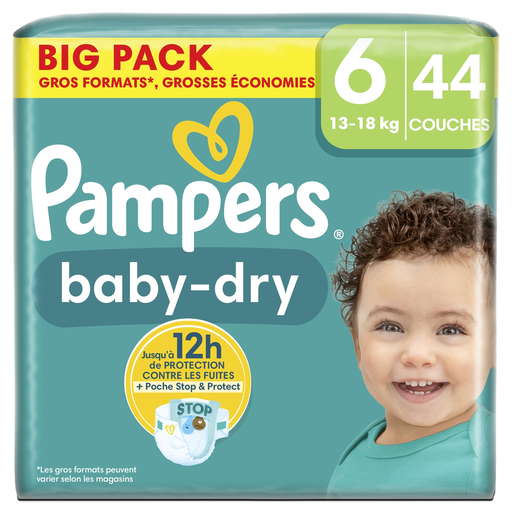[8700216334952] PAMPERS Baby-dry fraldas tamanho 6 (13-18 kg) 44 fraldas