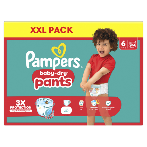 [8700216595810] PAMPERS Baby Dry Pants fraldas-cueca tamanho 6 (13-19 kg) 84 fraldas-cueca