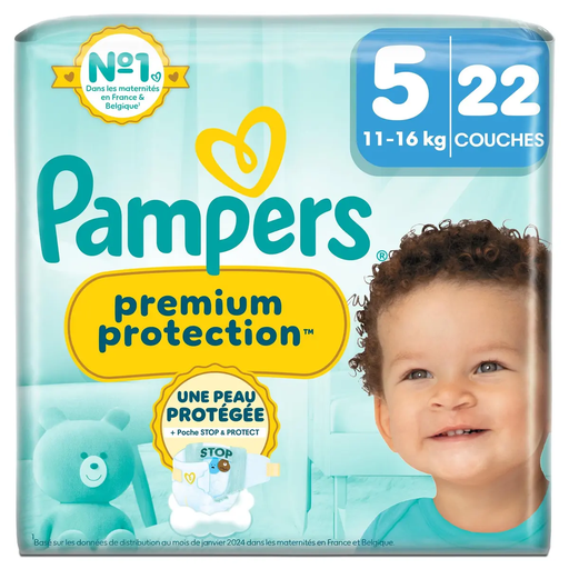 [8700216664479] PAMPERS Premium Protection diapers size 5 (11-16 kg) 22 count
