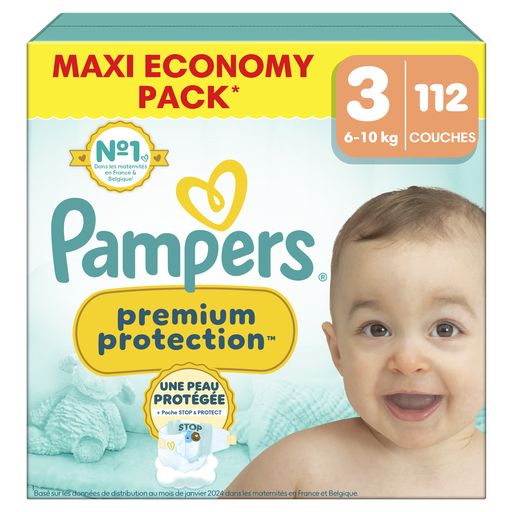 [8700216664585] PAMPERS Premium Protection couches taille 3 112 couches