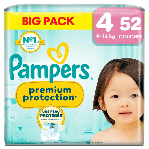 [8700216664622] PAMPERS Premium Protection diapers size 4 52 pieces