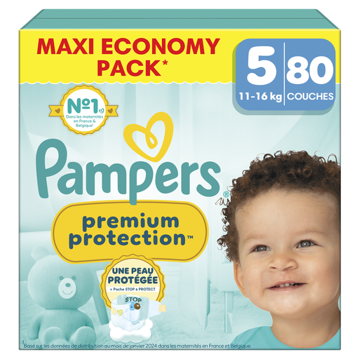 [8700216665001] PAMPERS Premium Protection Fraldas Tamanho 5 (11-16 kg) 80 fraldas