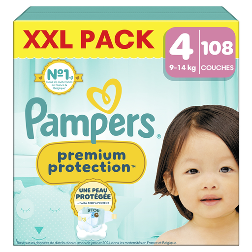 [8700216665117] PAMPERS Premium Protection diapers size 4 (9-14 kg) 108 count