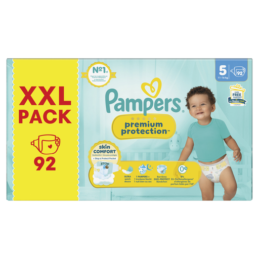 [8700216665216] PAMPERS Couches Premium Protection Taille 5 11-16 kg, pack de 92