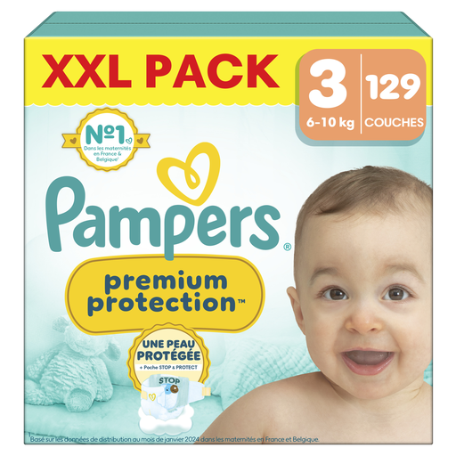 [8700216665261] PAMPERS Premium Protection couches taille 3 129 couches